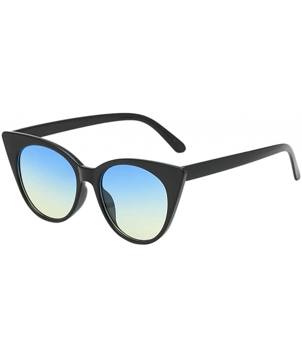 Semi-rimless Polarized Sunglasses For Women - REYO Fashion Man Women Small Frame Sunglasses Glasses Vintage Retro Style - D -...