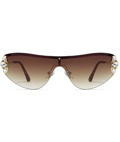Wrap Retro Wrap sunglasses for women Diamond sunglasses oversized sunglasses UV400 Provection - 4 - CC1907WDHEX $16.17