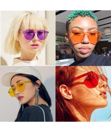 Round Unisex Fashion Candy Colors Round Outdoor Sunglasses Sunglasses - Light Orange - CL1908LI06M $33.10