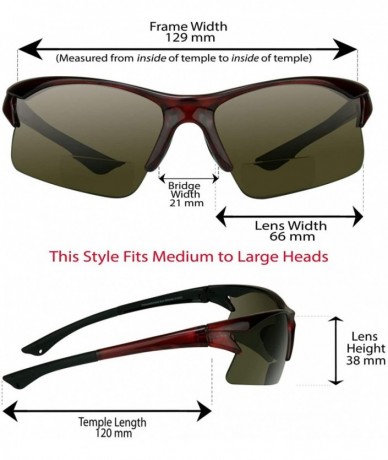 Sport Bifocal Sunglasses Readers Driving - Red - CL182DUT7MG $15.57