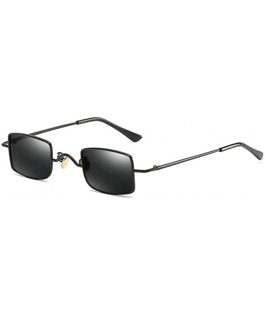 Square Sexy Women Small Frame Chic Vintage Brand Designer Rectangular Sunglasses UV400 - Black - C618NY6GLMQ $27.89