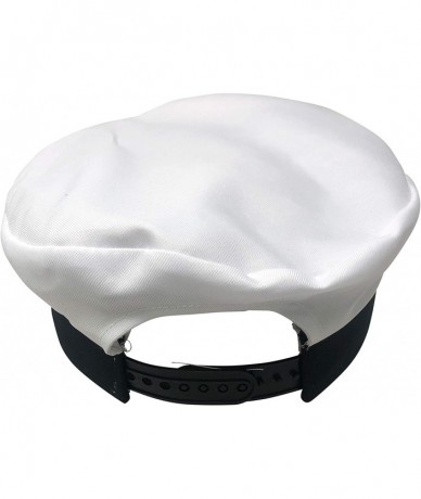 Aviator Authentic White Yacht Skipper Sailor Captain's Hat with Silver Aviator Sunglasses 2 Pack - CT195OTAMN7 $31.33