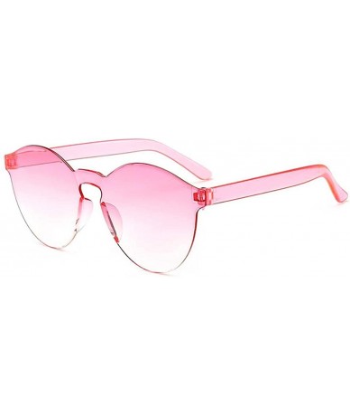 Round Unisex Fashion Candy Colors Round Outdoor Sunglasses - Pink - CB199XC39RI $14.75