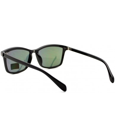 Rectangular Designer Fashion Womens Sunglasses Rectangular Metal Top Frame UV 400 - Black Gunmetal (Orange Mirror) - CP1895AH...
