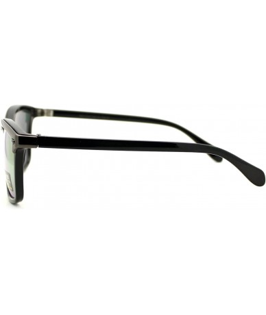 Rectangular Designer Fashion Womens Sunglasses Rectangular Metal Top Frame UV 400 - Black Gunmetal (Orange Mirror) - CP1895AH...