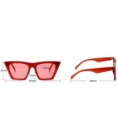 Cat Eye Flat Top Sunglasses Women Candy Color Cat Eye Sun Glasses For Men Accessories - Purple - CF18L0L6WL5 $9.34