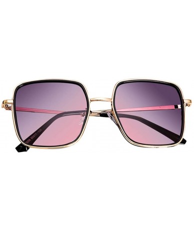 Oversized Fashion Oversized Sunglasses for Women- Unisex Polarized Vintage Eyewear Glasse - Purple - C018S6UEONC $20.82