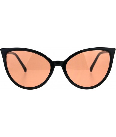 Cat Eye Womens Oversized Cat Eye Goth Pop Color Lens Plastic Sunglasses - Orange - C31808MT96D $8.61