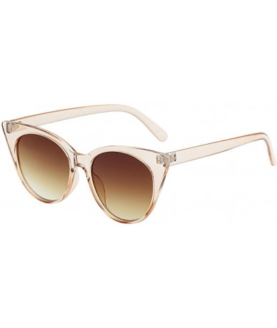 Goggle Women Fashion Vintage Retro Style Glasses Smasll Frame Heart Sunglasses - E - CE18OAKE96U $17.91