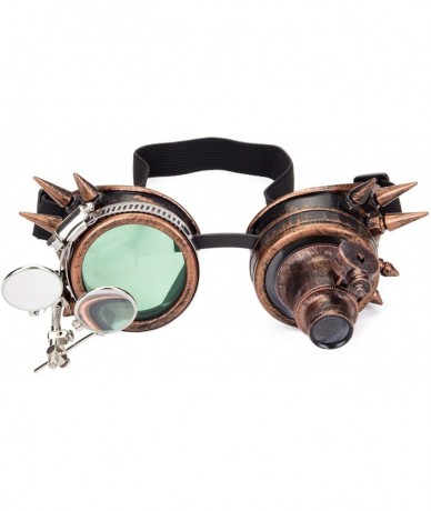 Goggle Kaleidoscope Glasses Double Ocular Loupe Cosplay Steampunk Goggles - Brass - CU18SNK00ML $16.95