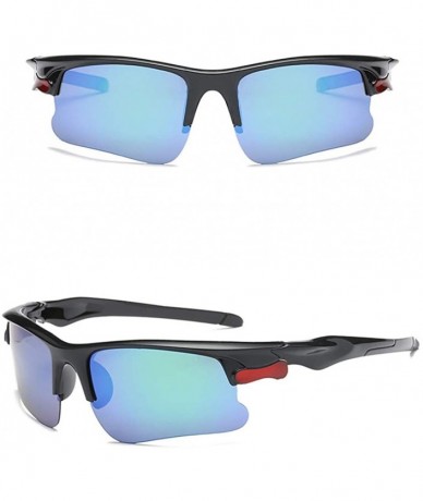 Goggle Cycling Glasses-Men's And Female Polarized Sunglasses Outdoor Sports Sunglasses - Blue - CR18XKA7W8T $8.53