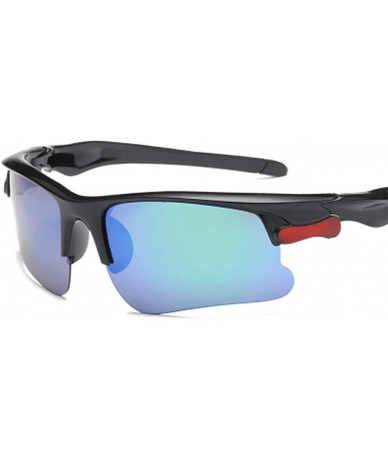 Goggle Cycling Glasses-Men's And Female Polarized Sunglasses Outdoor Sports Sunglasses - Blue - CR18XKA7W8T $21.33