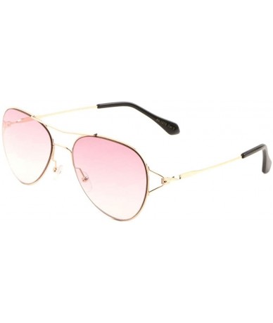 Round Thin Frame V Shape Connector Modern Round Aviator Sunglasses - Purple - CD190IO7DAZ $15.64