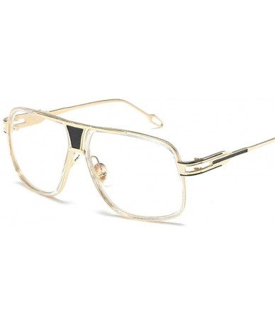 Round Fashion Ladies Sunglasses - Vintage Metal Men and Women Large Frame Sunshade Mirror - 7 - CR18SZX0UZU $49.44