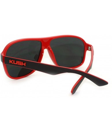 Square Kush Marijuana Pot Head Speed Racer Plastic Pilot Sunglasses - Red - CQ11YW4A4BL $9.19