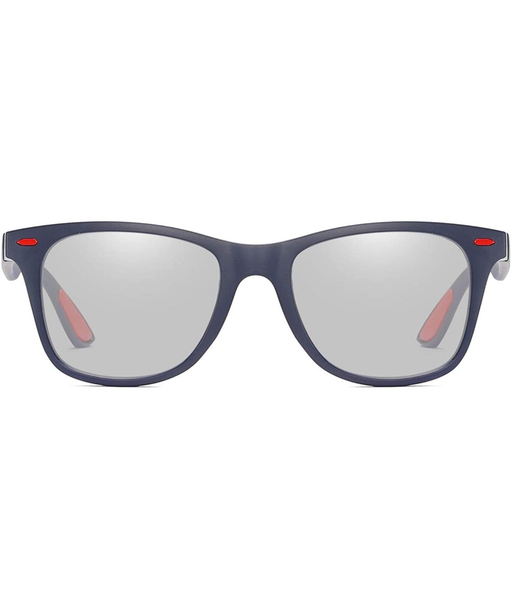 Rectangular Polarized Sunglasses Driving Photosensitive Glasses 100% UV protection - Blue/Discolour - CB18SWINGXN $17.23