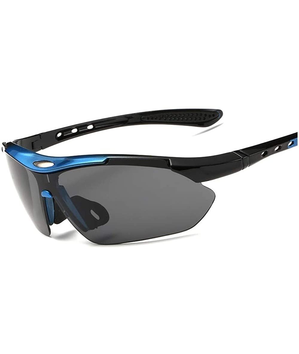 Rimless Outdoor Sports Sunglasses PC Durable Frame UV Protection Driving Cycling Running Fishing - Blue - C718LDHCOW0 $20.18