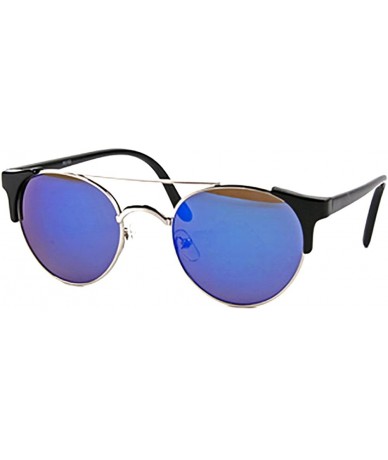 Round Metal Round Sunglasses P2192 - Black - CF18225EOAX $19.94