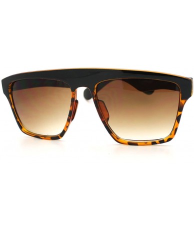 Square New Unisex Sunglasses Square Arched Top Robot Frame 2-Tone Colors - Black/Tort Brown - CM11CB4NTVR $19.88
