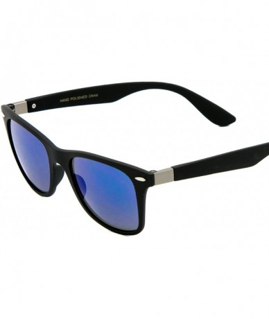 Wayfarer Hipster Fashion Color Mirror Color Mirror Lens Retro Classic Sunglasses (Metal) - CW11KE01UDT $11.17