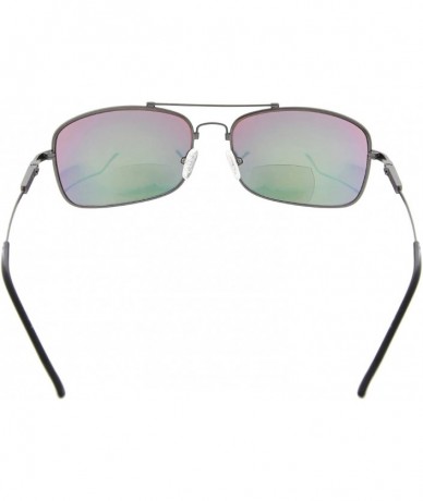 Rectangular Lightweight Flexible Bifocal Sunglasses - Orange-mirror - CL18NE08Z9X $17.48