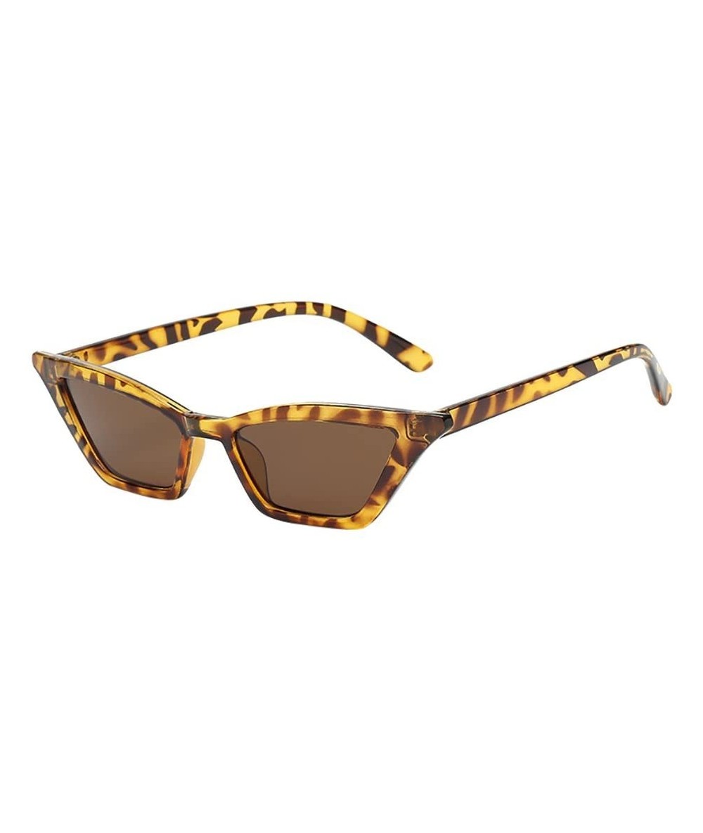 Aviator Women Vintage Cat Eye Sunglasses Retro Eyewear Fashion Ladies Men Luxury Accessory (Multicolor) - Multicolor - CH195M...