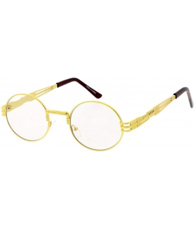 Round SteamPunk 80s Retro Fashion Round Frame Sunglasses Ver 4.0 - Clear - C218UEROSO0 $19.68