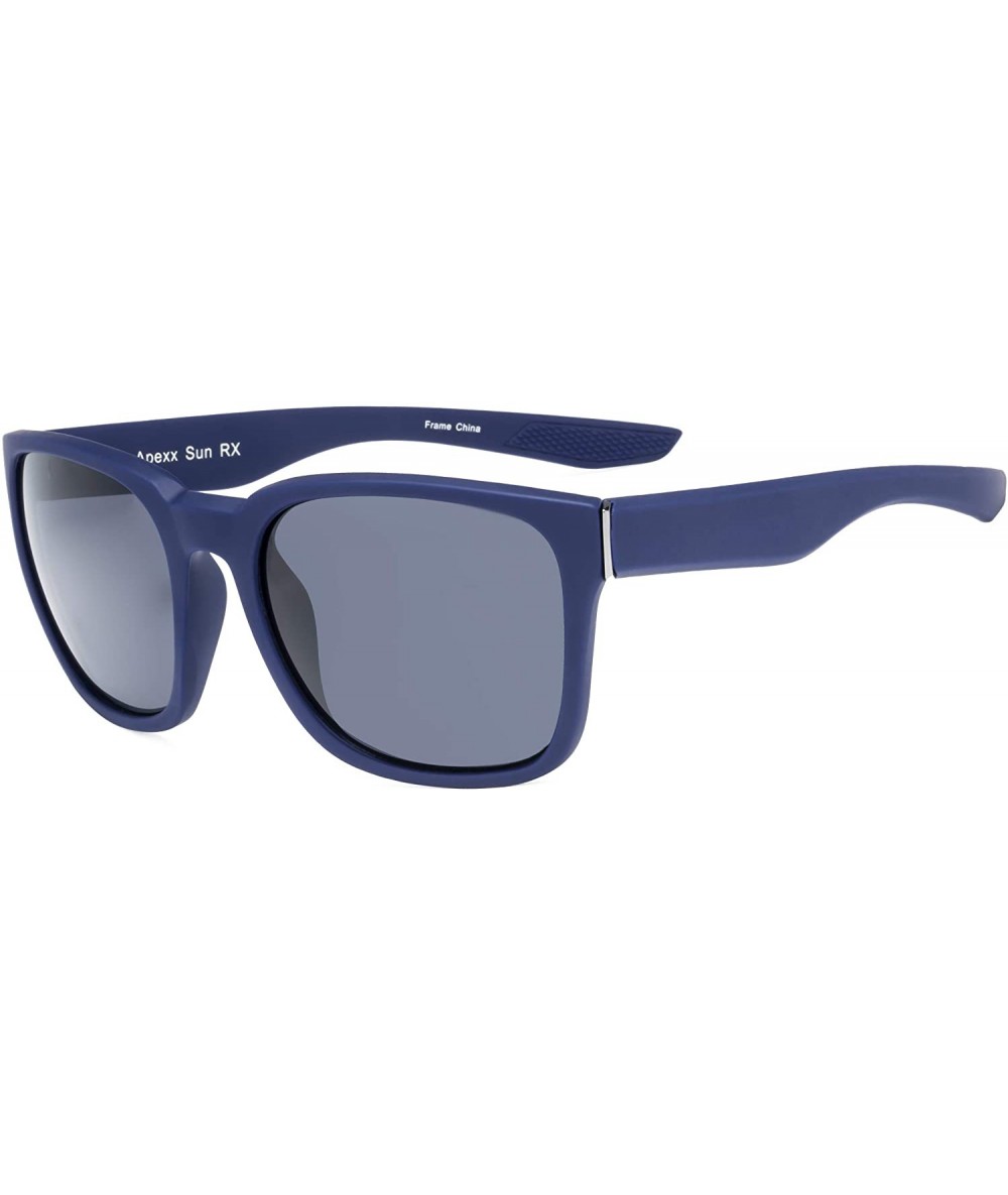 Square Mens Fashion Oversized Square Nylon Sunglasses 100% UV protection - Navyblue - CO18XULK2SH $36.13