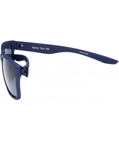 Square Mens Fashion Oversized Square Nylon Sunglasses 100% UV protection - Navyblue - CO18XULK2SH $36.13