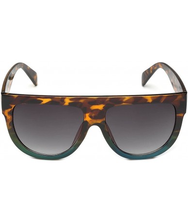 Wayfarer Women's Fashion Flat Top Super Future Sunglasses Retro Vintage Shades - CV1252TJTBL $9.34