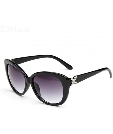 Aviator 2019 Fashion Flowers Sunglasses Women Brand Designer Sun Glasses Black Grey - Brown Brown - C618Y2NIN88 $11.29