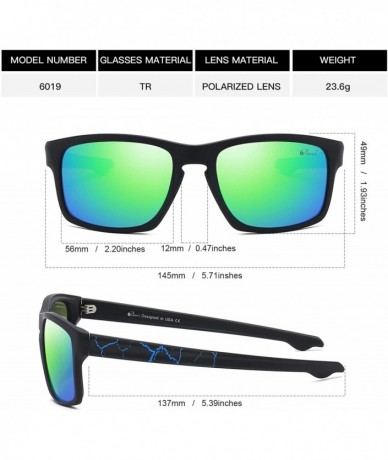 Sport Polarized Sports Sunglasses TR90 Frame UV Protection Lens for Men and Women Running Cycling Golf - Green - CZ18UICTAW3 ...
