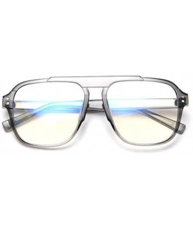 Square 2020 TR90 male night vision driving fishing square transparent glasses frame female brand design flat mirror - CH1904X...