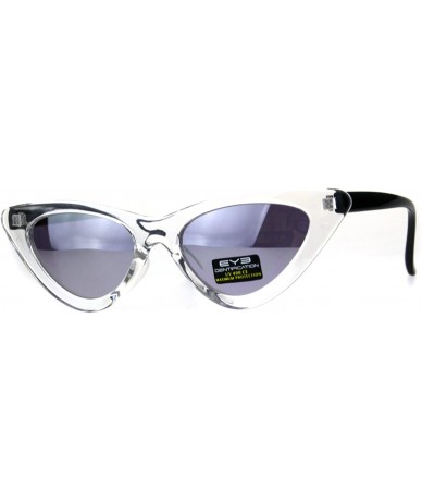 Cat Eye Womens Designer Cat Eye Color Mirror Mod Goth Sunglasses - Purple - CC180ULDAIL $8.34