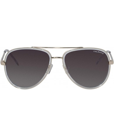 Aviator Compass - Classic and Chic Aviator Sunglasses - Translucent Inner Rim/Brown Gradient Lens - CX198KSX5NU $96.18