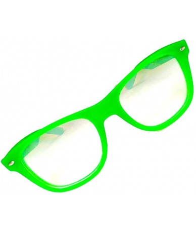 Wayfarer Diffraction 3D Rainbow Fireworks Prism Effect Glasses - Glow Green - CI12O4DOGAI $8.81