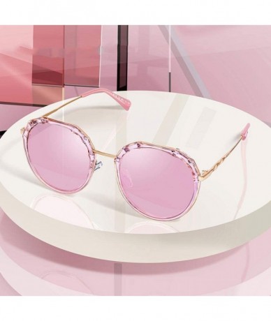 Oval DESIGN Women Luxury Brand Oval Polarized Sunglasses Ladies Fashion C01 Black - C01 Black - C318XHG7RED $16.40