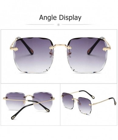 Square Sunglasses Protection Gradients Fashionable - Gray - CO190C6UQXS $81.95
