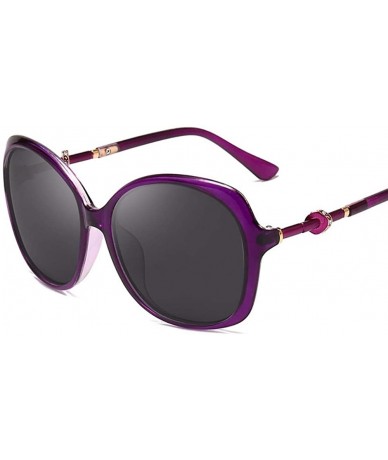 Oversized Polarized Sunglasses Fashion Driving Sunglasses Diamond Ladies Anti-ultraviolet - E - CI18QDKENE9 $45.09