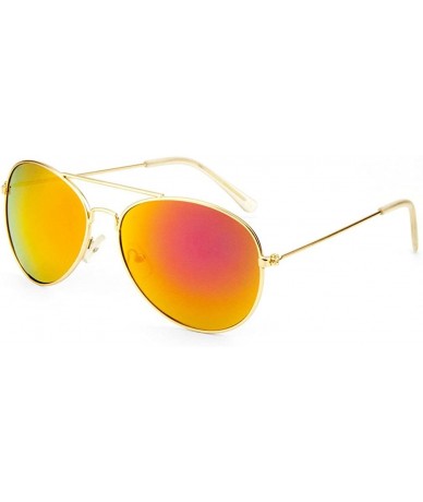 Aviator Urban Oceania Aviator Sunglasses in Zipper Case - Orange Red - CV11WHGCL81 $9.22