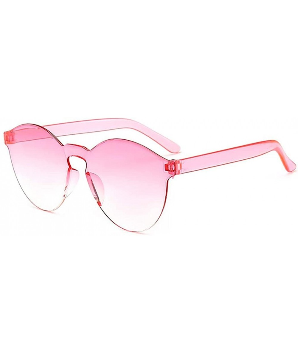 Round Unisex Fashion Candy Colors Round Outdoor Sunglasses - Pink - C1199KSC8S0 $15.49