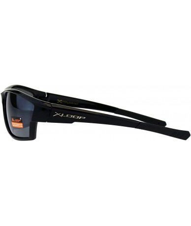 Wrap Mens Sunglasses Warp Around Sports Fashion Rectangular Frame UV 400 - Black - CH18GACE8DT $8.52