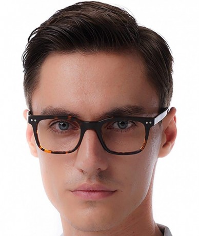Aviator Retro style square lens non-prescription acetate eyewear for men & women & teenager - Turquoise - C612NEL2UE8 $14.91