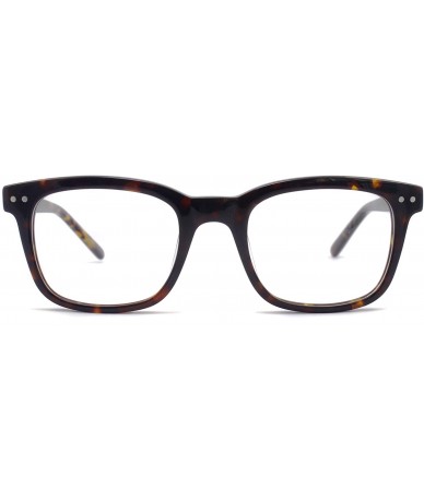 Aviator Retro style square lens non-prescription acetate eyewear for men & women & teenager - Turquoise - C612NEL2UE8 $14.91