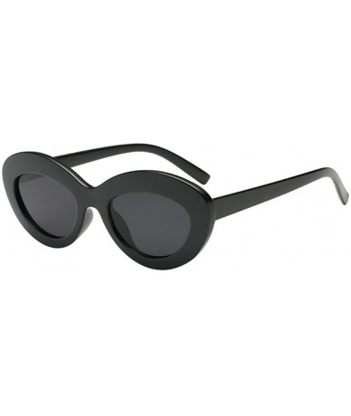 Oval Sunglasses for Women Men Oval Sunglasses Plastic Frame Sunglasses Retro Glasses Eyewear Sunglasses for Holiday - CN18QTE...