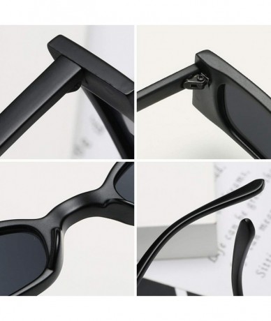Rectangular Small frame Men and women Sunglasses Fashion Retro Sunglasses - Pink - C218LLC2H6L $17.52