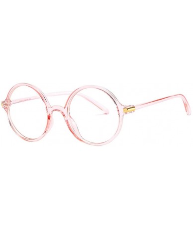Square Unisex Eyeglasses Glasses College Blocking - Pink - CM196IEX796 $16.64