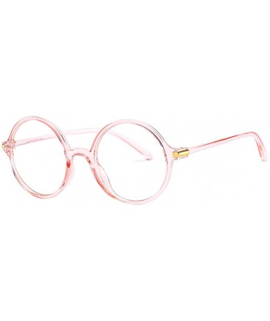 Square Unisex Eyeglasses Glasses College Blocking - Pink - CM196IEX796 $6.66