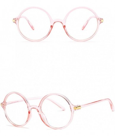 Square Unisex Eyeglasses Glasses College Blocking - Pink - CM196IEX796 $6.66