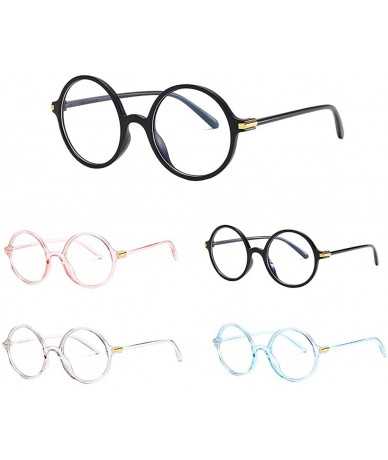 Square Unisex Eyeglasses Glasses College Blocking - Pink - CM196IEX796 $18.64